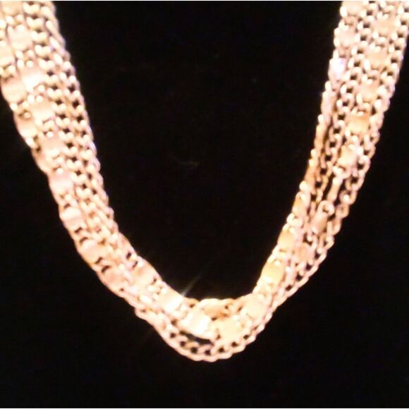 Vintage Sarah Coventry "Four Dimensions" Gold Tone Multi Chain Necklace 1974 - Picture 2 of 5